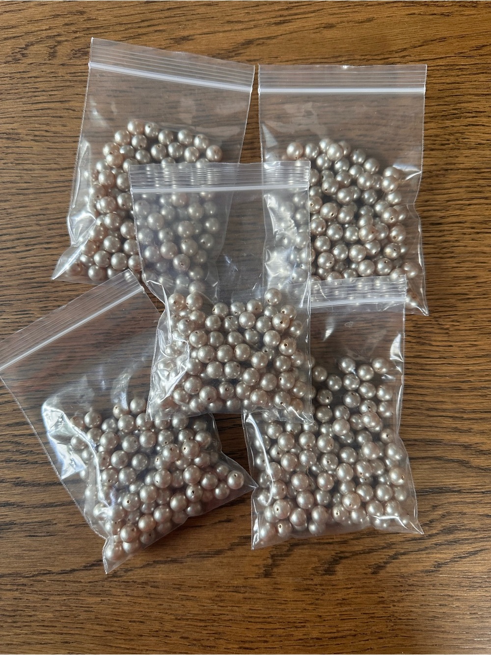 Vintage 1950s/60s Grey Faux Pearl Beads | Approx. 500 | Jewellery Making